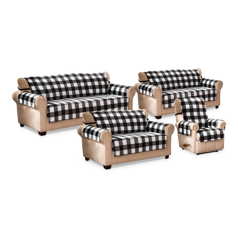 Gracie Oaks Buffalo Check Loveseat Furniture Slipcovers Wayfair